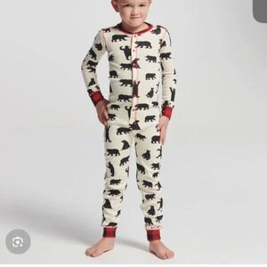 Little Blue House Jackson Hole Wyoming Bear print cotton pajamas size 18-24 m